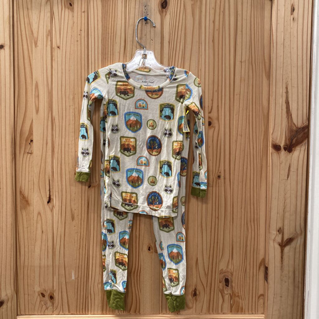 BOYS ANGEL DEAR 2PC PAJAMA SET BEIGE PARK THEME 4T
