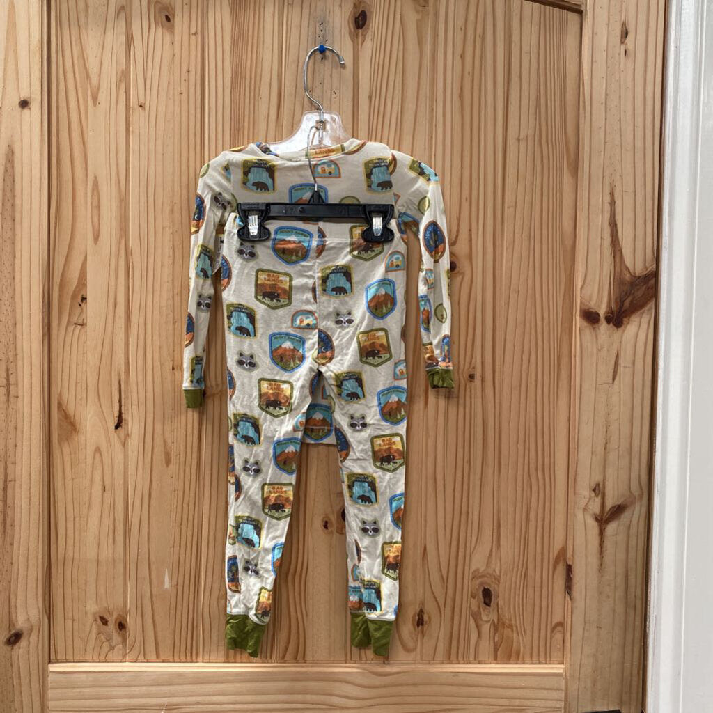 BOYS ANGEL DEAR 2PC PAJAMA SET BEIGE PARK THEME 4T