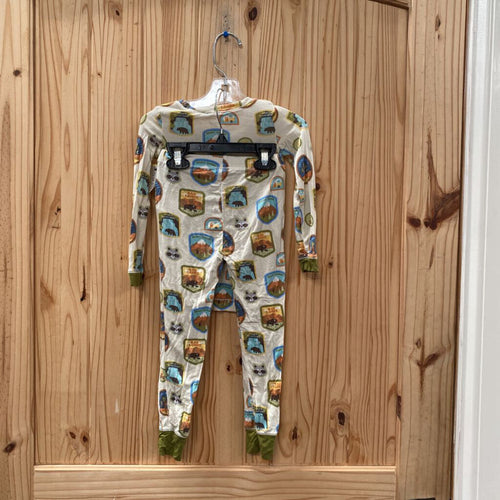 BOYS ANGEL DEAR 2PC PAJAMA SET BEIGE PARK THEME 4T