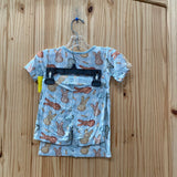 BOYS 2PC SET LT BLUE W/BUNNIES/CARROTS 3/4