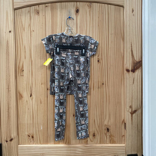 BOYS ELLIE SUE 2PC PAJAMA SET W/BABY YODA DK GREY 3T
