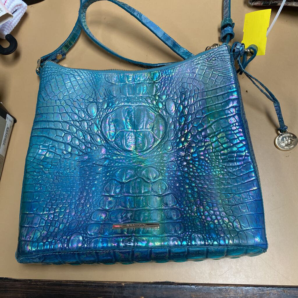 WOMENS BRAHMIN PURSE TURQUOISE/PURPLE
