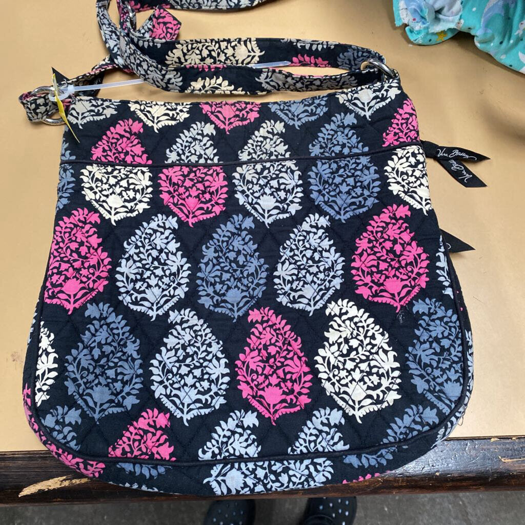 WOMENS VERA BRADLEY PURSE BLK/PINK/GREY