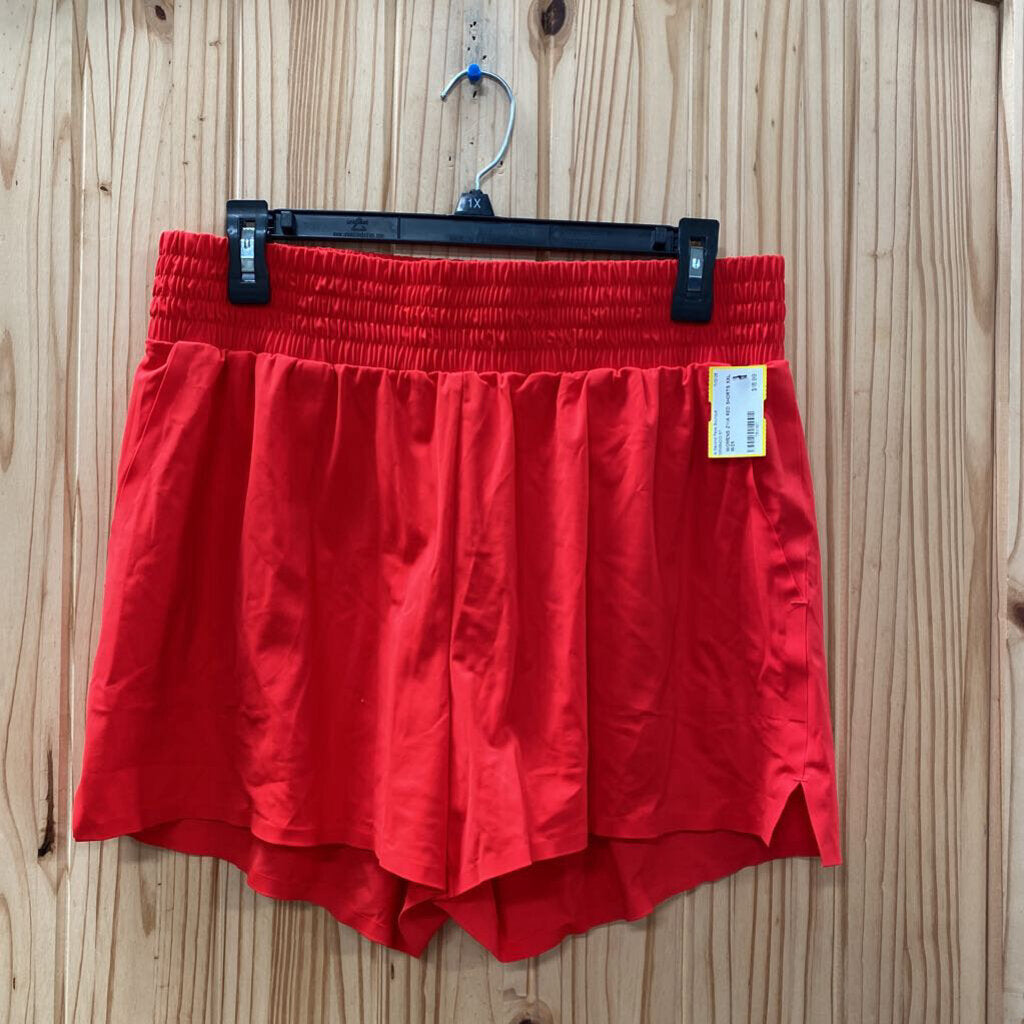 WOMENS ZYIA RED SHORTS XXL