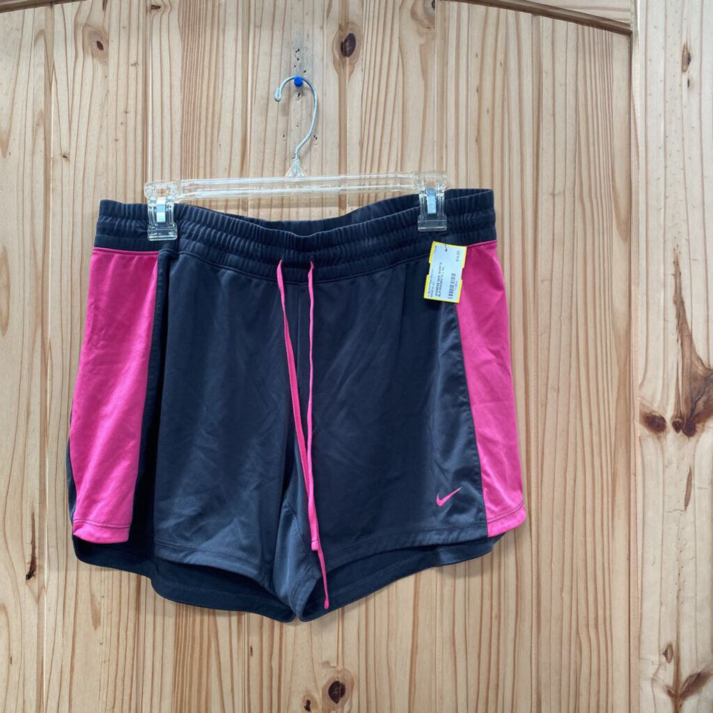 WOMENS NIKE SHORTS BLK/MAGENTA L