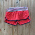 WOMENS LULULEMON BRIGHT CORAL/GREY SHORTS 6