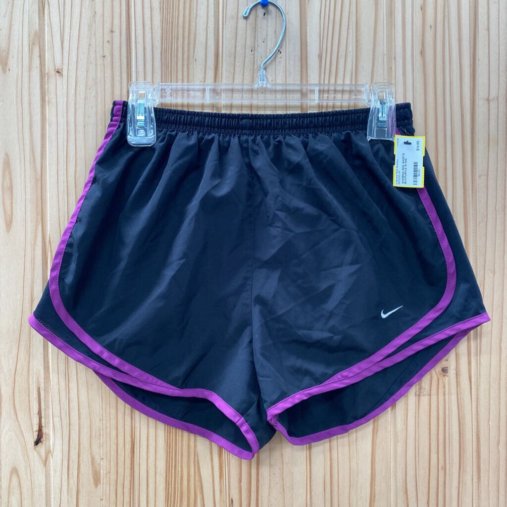 WOMENS NIKE SHORTS BLK/PURPLE M