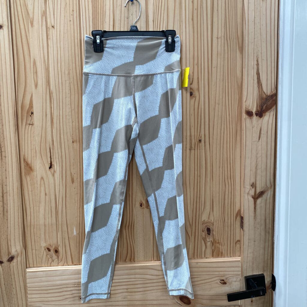 WOMENS AERIE TAUPE/WHITE LEGGINGS S