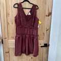 WOMENS FESTI SL DK WINE DRESS 1X NWT