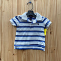 BOYS POLO RALPH LAUREN POLO SHIRT BLUE/WHITE STRIPE 9M