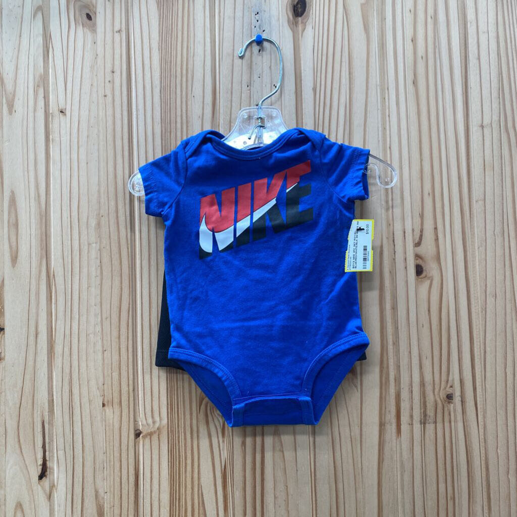 BOYS NIKE 2PC SET ROYAL BLUE/RED/WHITE/BLK 3M