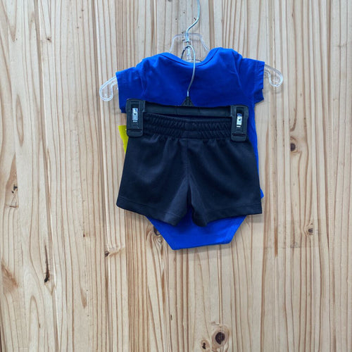 BOYS NIKE 2PC SET ROYAL BLUE/RED/WHITE/BLK 3M