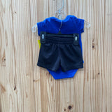 BOYS NIKE 2PC SET ROYAL BLUE/RED/WHITE/BLK 3M