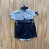 BOYS NIKES 2PC SET WHITE/BLK 3M