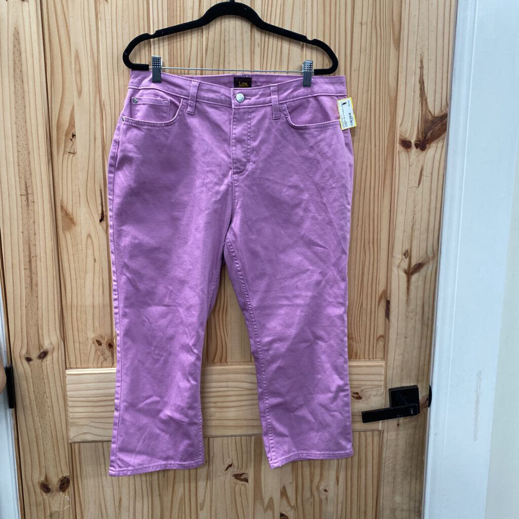 WOMENS LEE LT FUSHIA CAPRIS 14