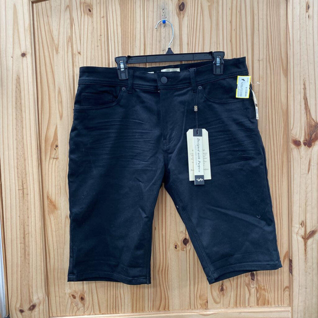 MENS SCOTT JAMES BLK SHORTS 36 NWT