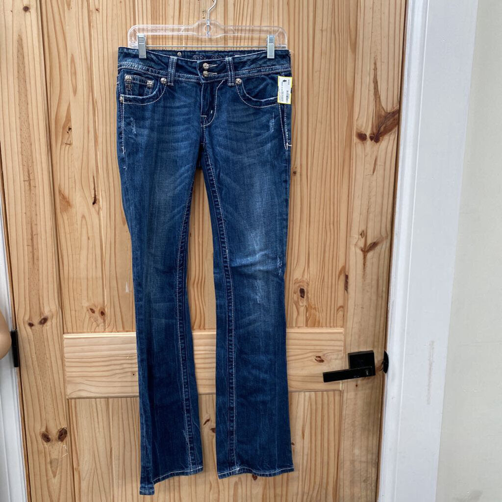 WOMENS MISS ME DK DENIM JEANS 28