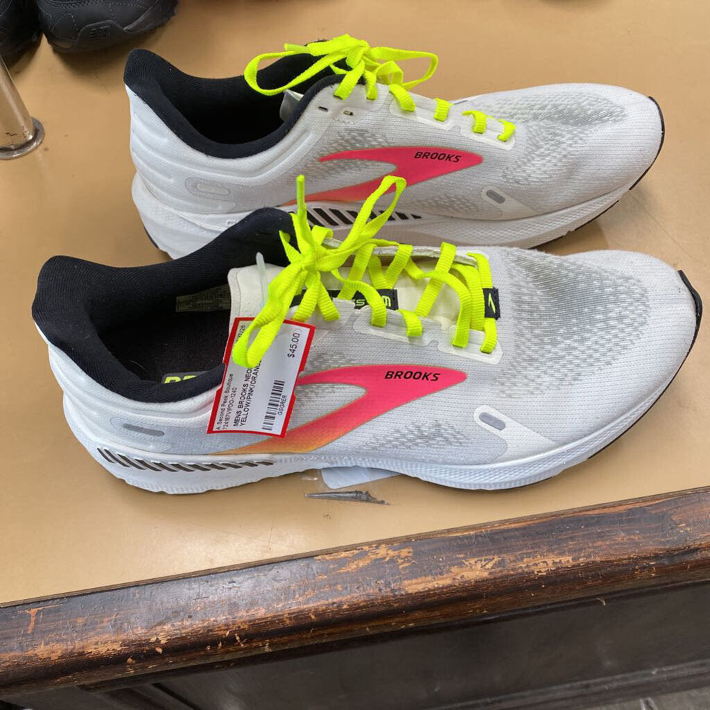 MENS BROOKS NEON YELLOW/PINK/ORANGE 11.5