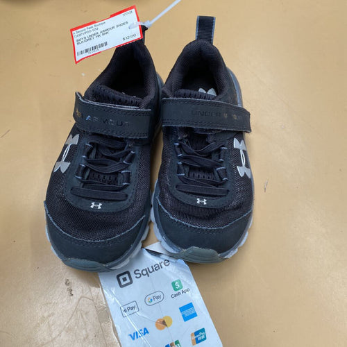 BOYS UNDER ARMOUR SHOES BLK/GREY 11K