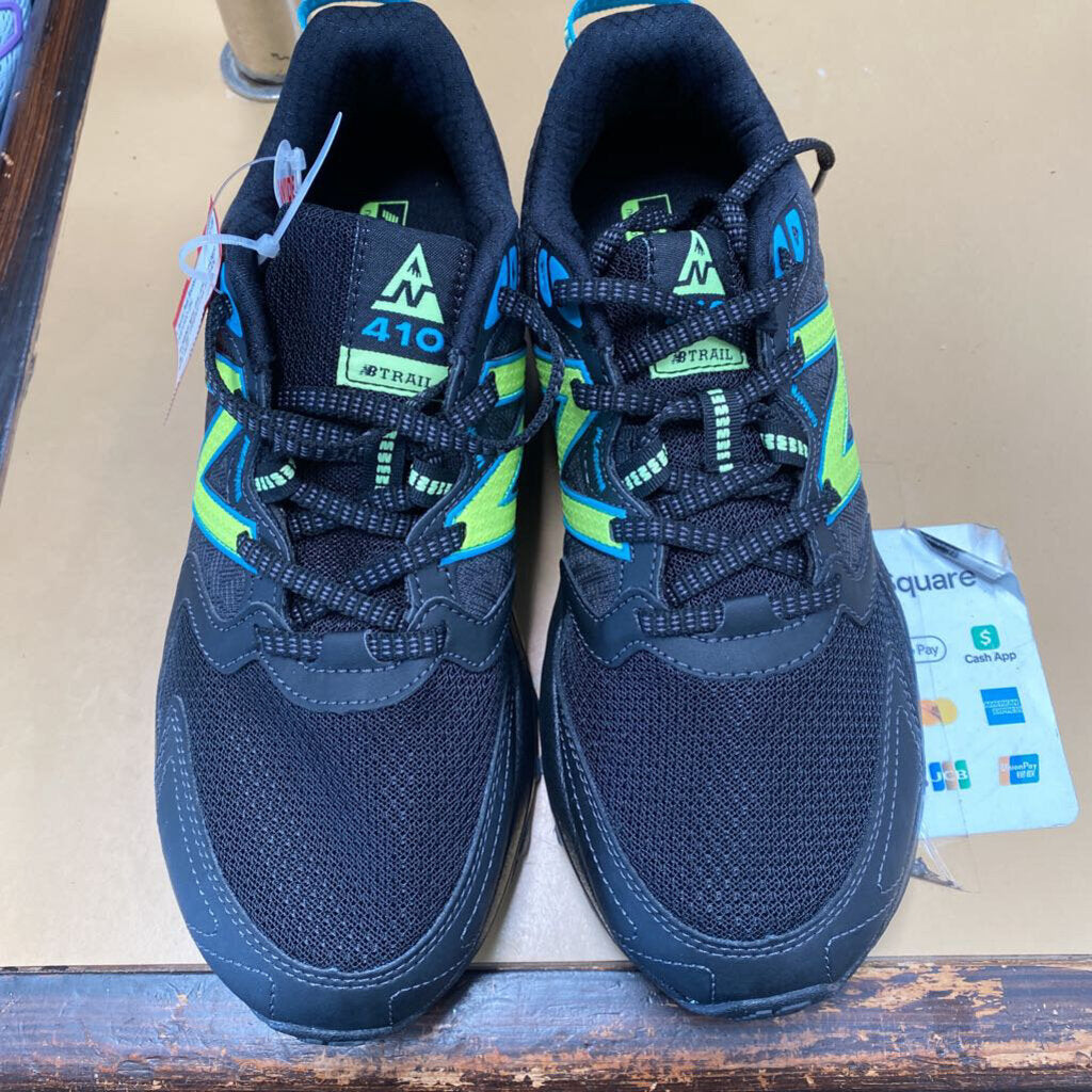 WOMENS NEW BALANCE SHOES BLK/LIME GREEN/CYAN 8.5 WIDE NEW