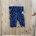LULULEMON BLK FLORAL BIKER SHORTS 6
