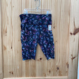 LULULEMON BLK FLORAL BIKER SHORTS 6