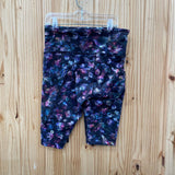 LULULEMON BLK FLORAL BIKER SHORTS 6