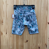 LULULEMON GRAY/TEAL BIKER SHORTS 4