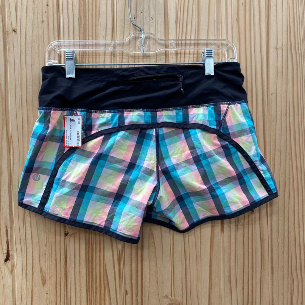 LULULEMON PLAID SHORTS 6
