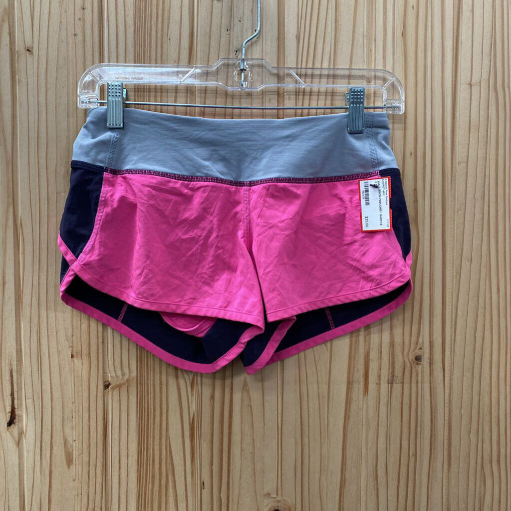 LULULEMON PINK/GREY SHORTS 2