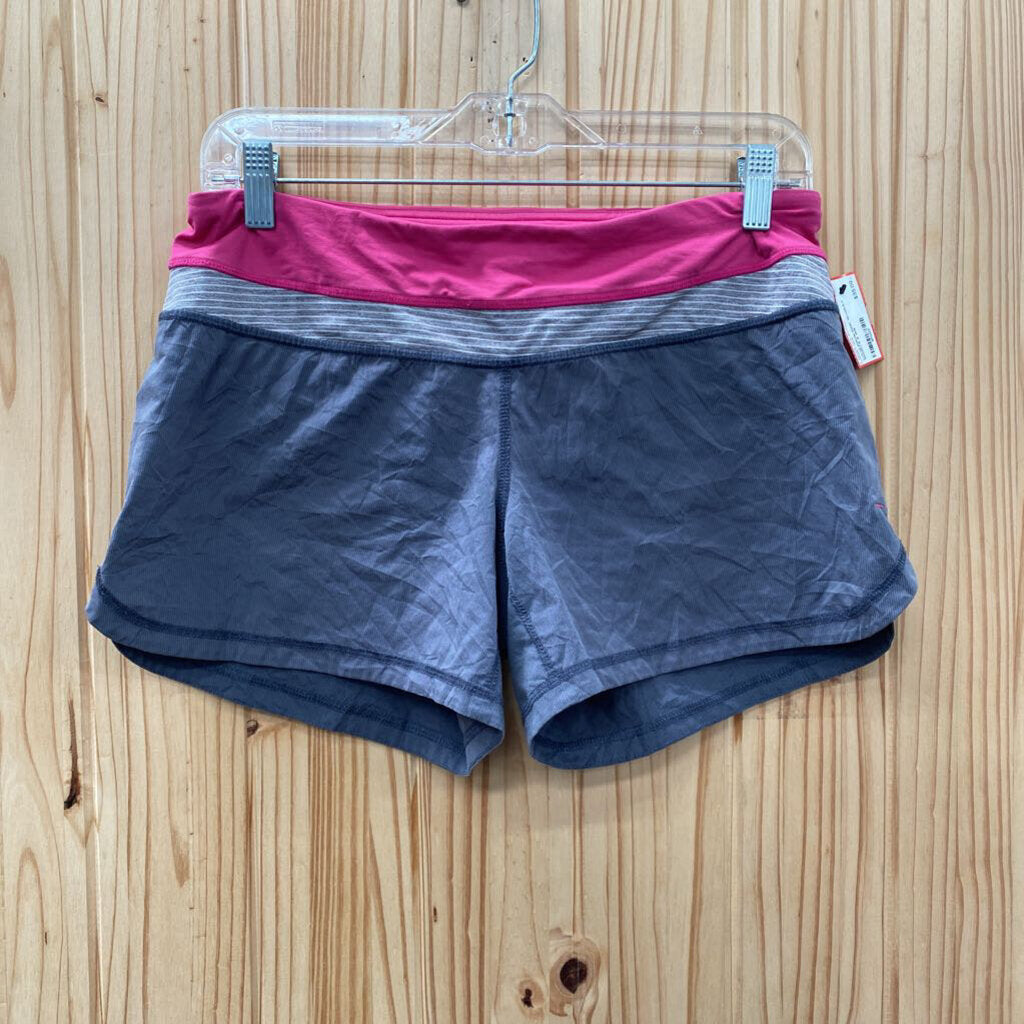 LULULEMON PINK W/GRAY SHORTS 6