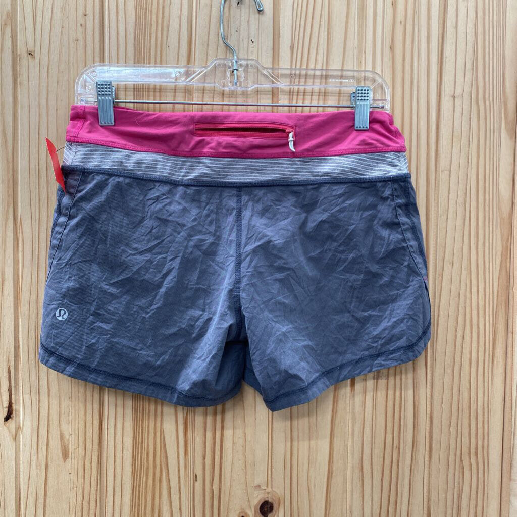 LULULEMON PINK W/GRAY SHORTS 6