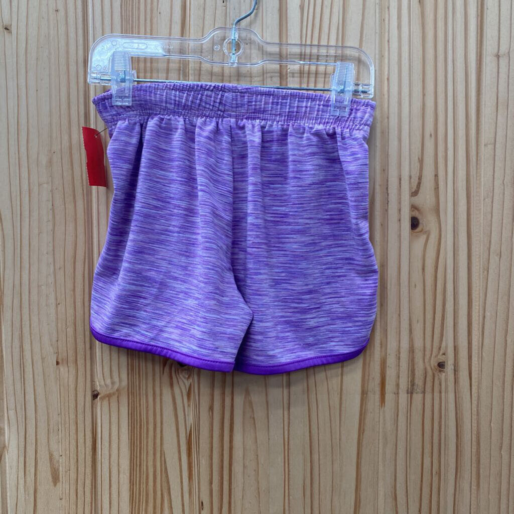 GIRLS NIKE SHORTS PURPLE/WHITE M 6