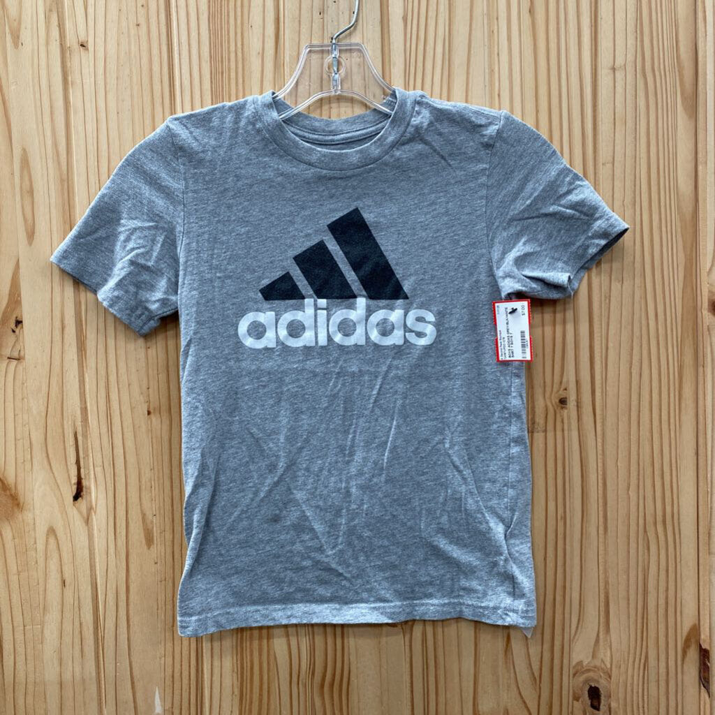 BOYS ADIDAS GREY/BLK/WHITE SHIRT 7