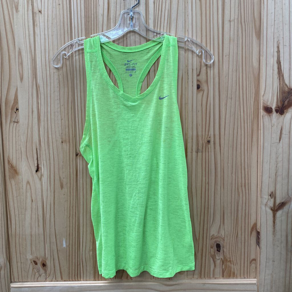 WOMENS NIKE TANK NEON GREEN/GREY M