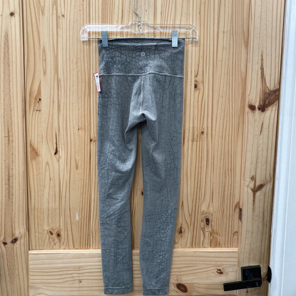 LULULEMON GREY PATTERN LEGGINGS 0