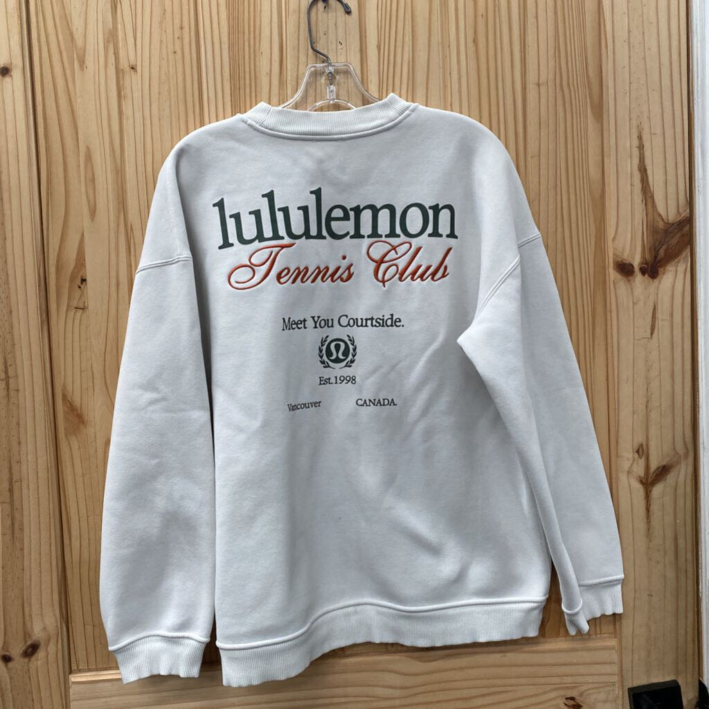 WOMENS LULULEMON TENNIS CLUB SWEATSHIRT S (LIGHT SPOTS)