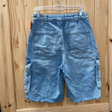 WOMENS ZARA LT DENIM CARGO SHORTS 6