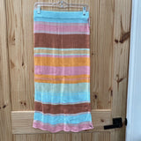 WOMENS ROXY SWEATER SKIRT SKY BLUE/ORANGE L