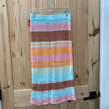 WOMENS ROXY SWEATER SKIRT SKY BLUE/ORANGE L