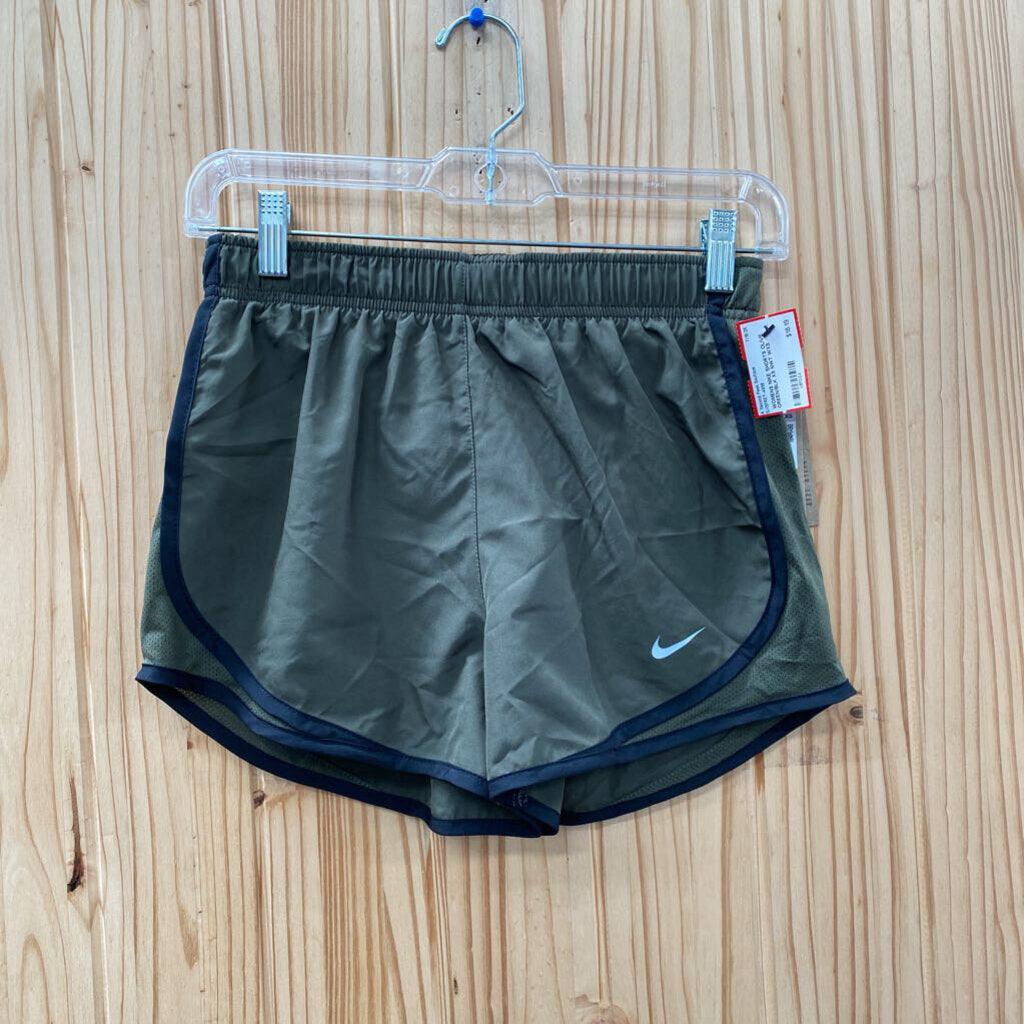 WOMENS NIKE SHORTS OLIVE GREEN/BLK XS NWT