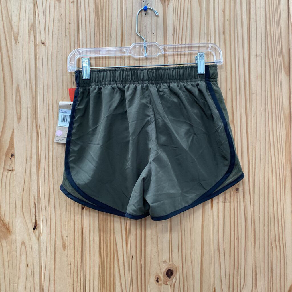 WOMENS NIKE SHORTS OLIVE GREEN/BLK XS NWT