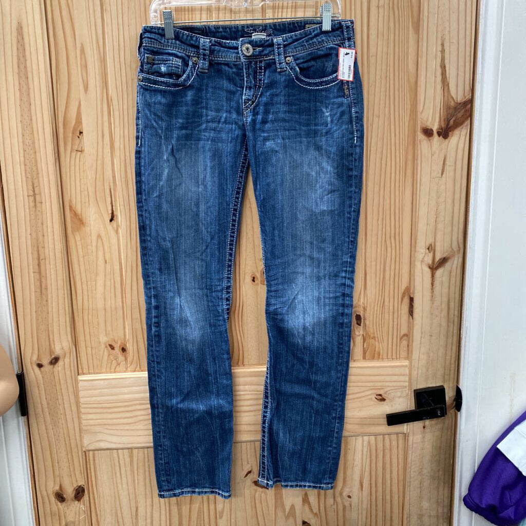 WOMENS SILVER DENIM JEANS 29