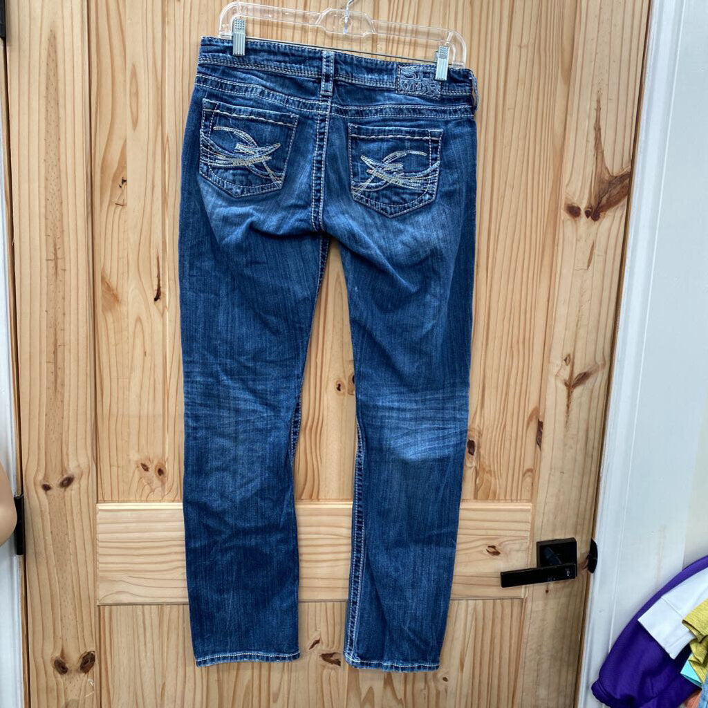 WOMENS SILVER DENIM JEANS 29