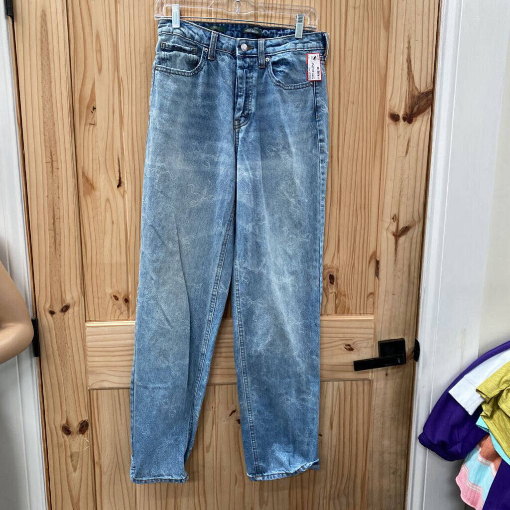 WOMENS WILD FABLE LT DENIM JEANS W/BOWS 4