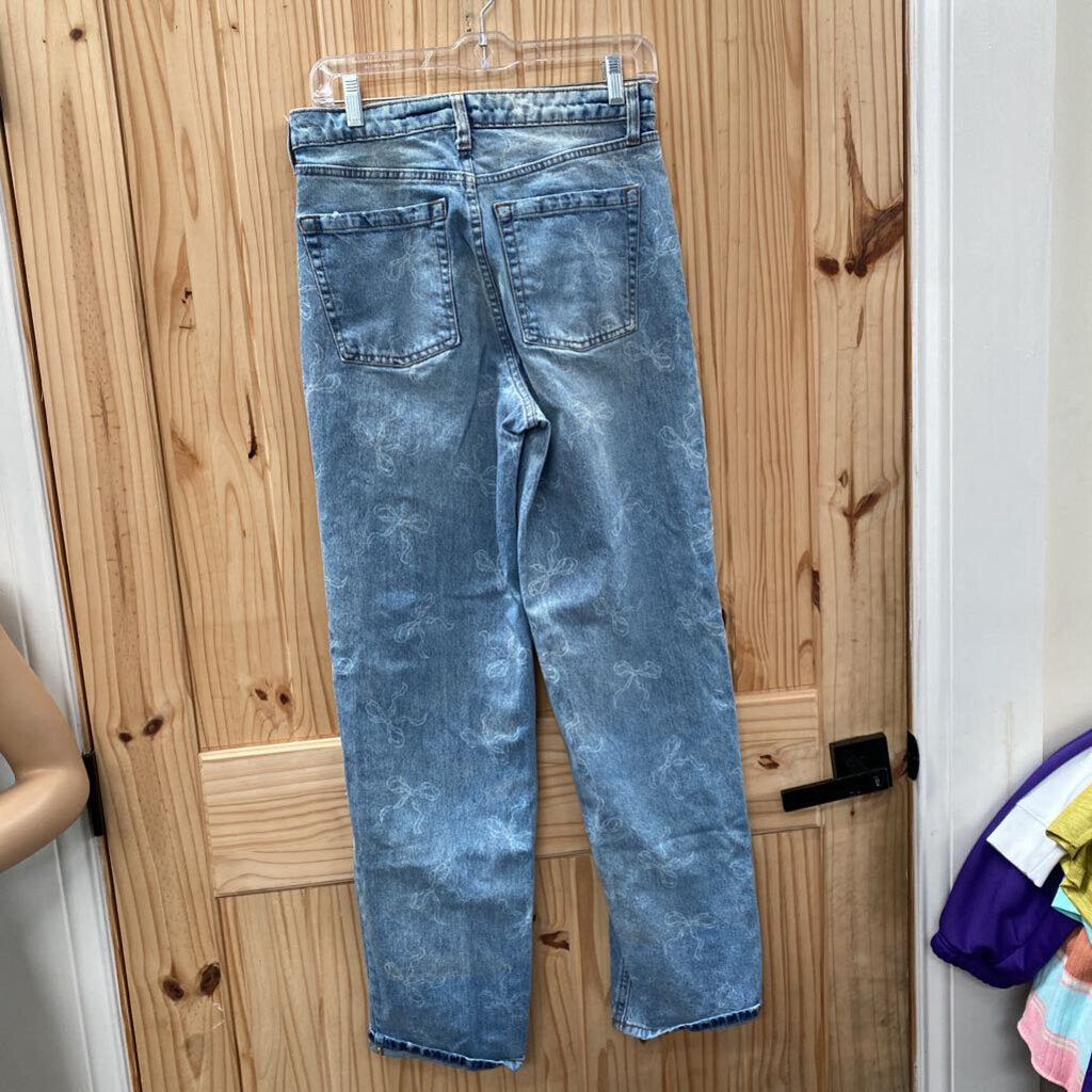 WOMENS WILD FABLE LT DENIM JEANS W/BOWS 4