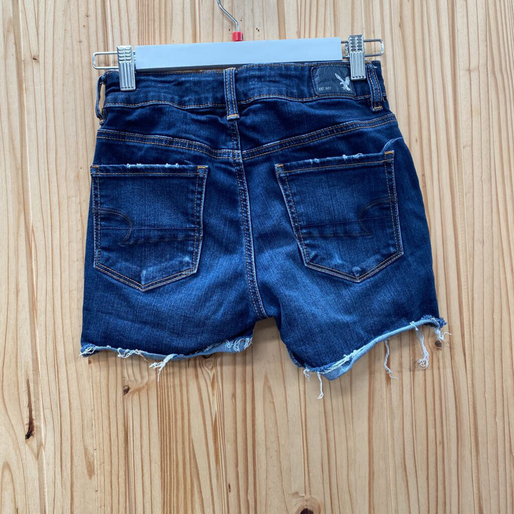WOMENS AMERICAN EAGLE DK DENIM JEANS 0