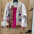 WOMENS PARSLEY & SAGE CREAM CASUAL BLAZER WBUTTERFLIES XL