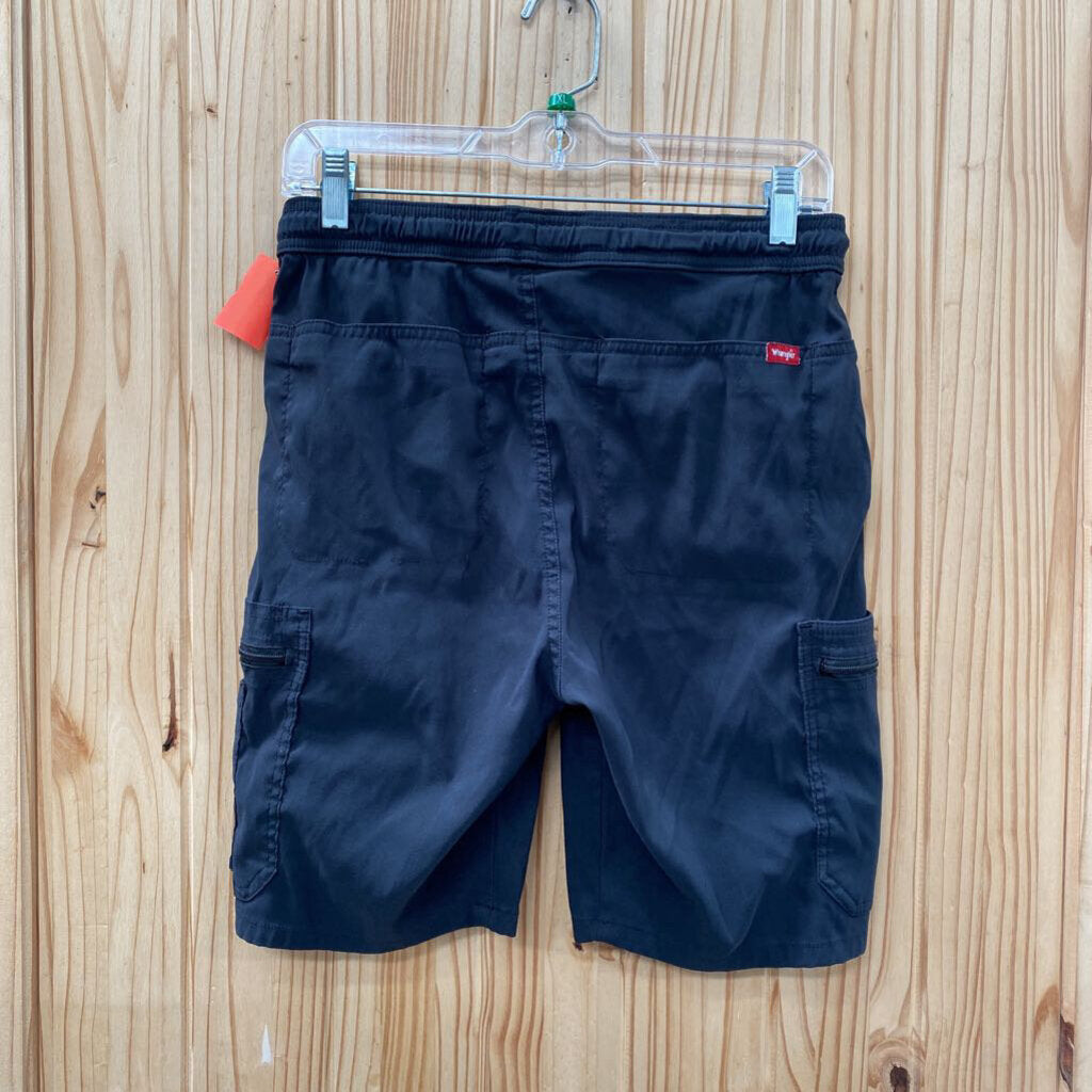 BOYS WRANGLER BLK SHORTS XXL 18