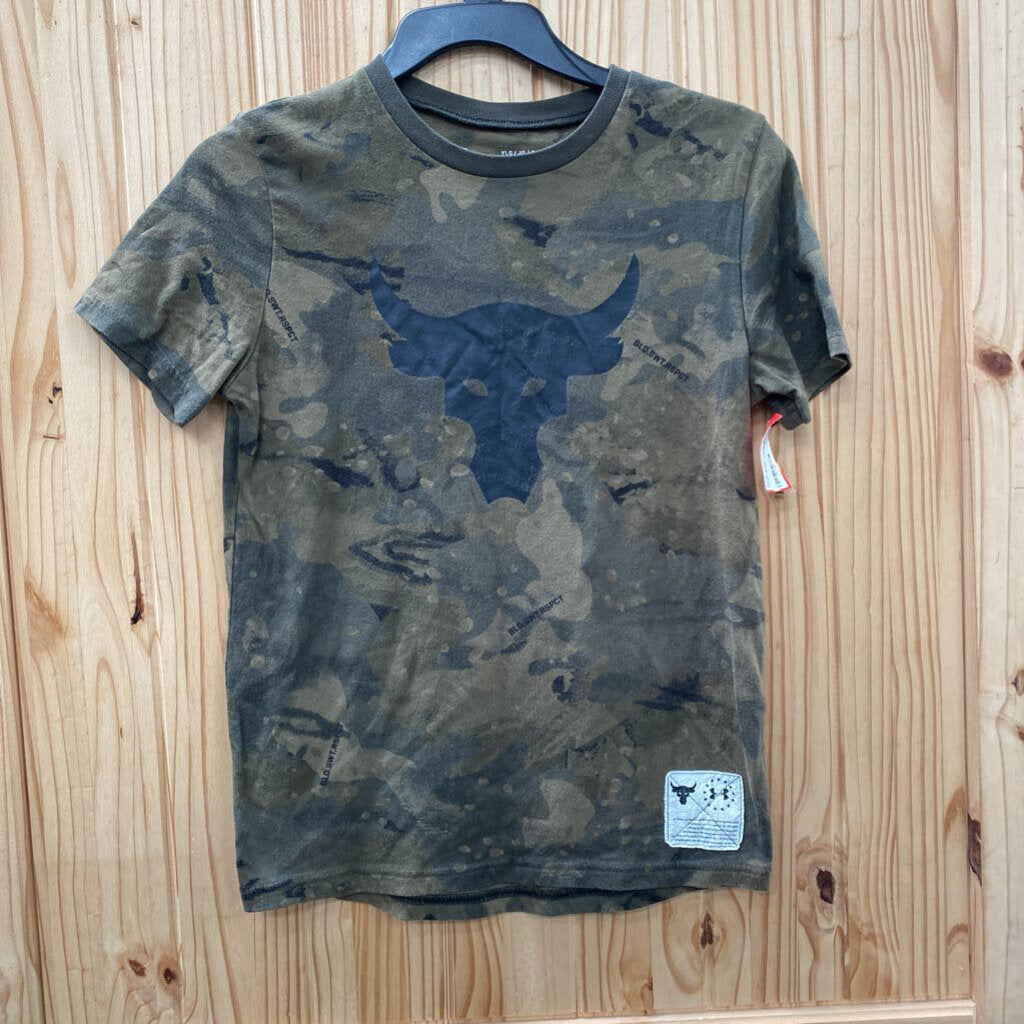 BOYS UNDER ARMOUR ARMY CAMO SHIRT YLG 12